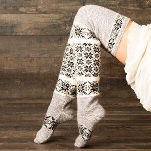 Overknee-Socken aus Wolle - Ovelana